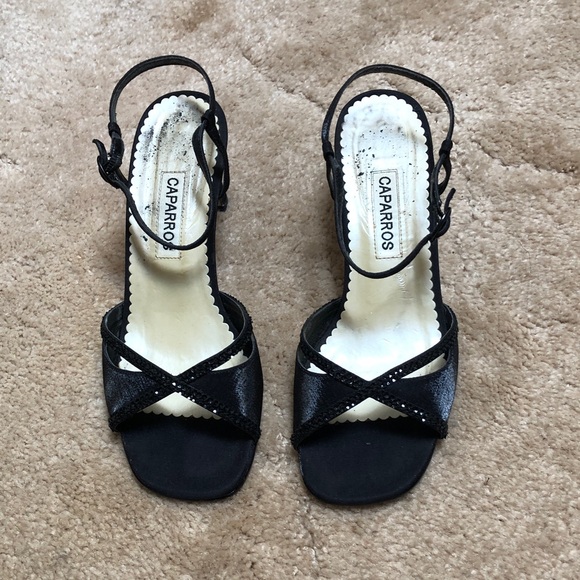 Caparros Black Strappy Heels - Picture 1 of 4
